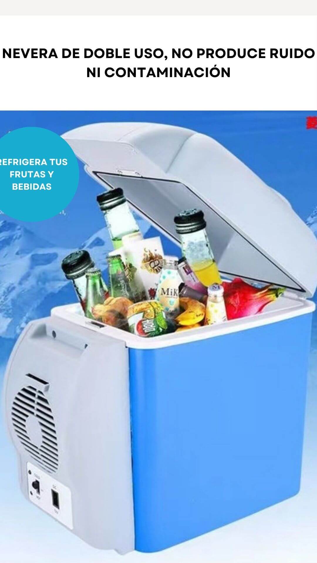 📌NEVERA PORTÁTIL PARA AUTOMÓVIL Y EL HOGAR 🧊🍾