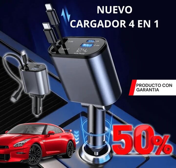 📌Cargador de coche retráctil totalmente nuevo!!!🪫🔋🚗