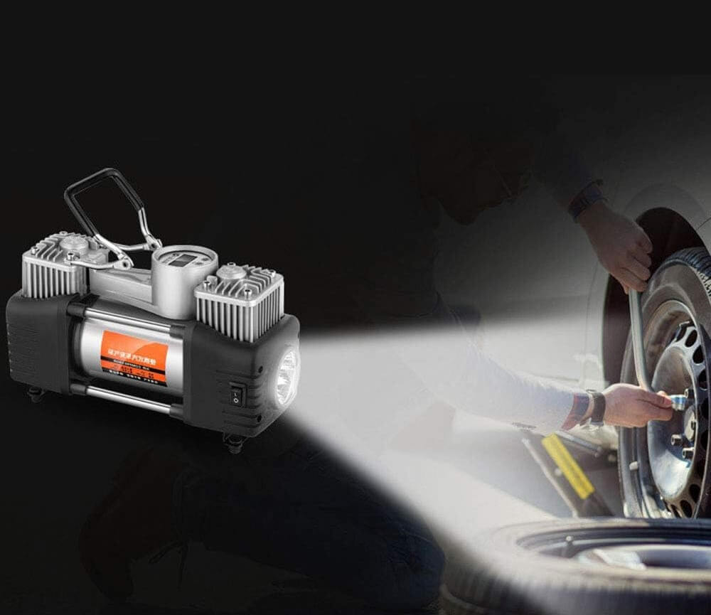 COMPRENSOR DE AIRE PORTATIL PARA AUTO - MOTO - CAMIONETA
