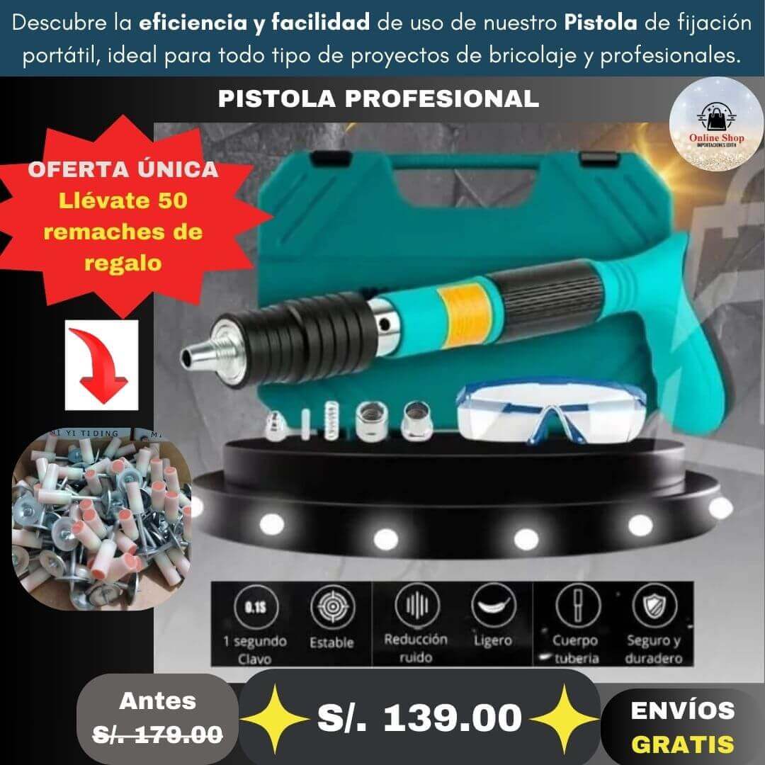 📌PISTOLA PROFESIONAL + 50 CLAVOS DE REGALO !!!😱⏱️💣🛒