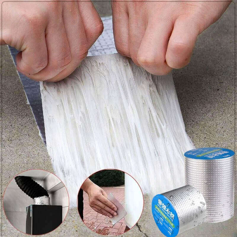 CINTA ADHESIVA IMPERMEABLE DE BUTILO DE 15 CM ANCHO, PARA REPARACIONES DE FUGAS