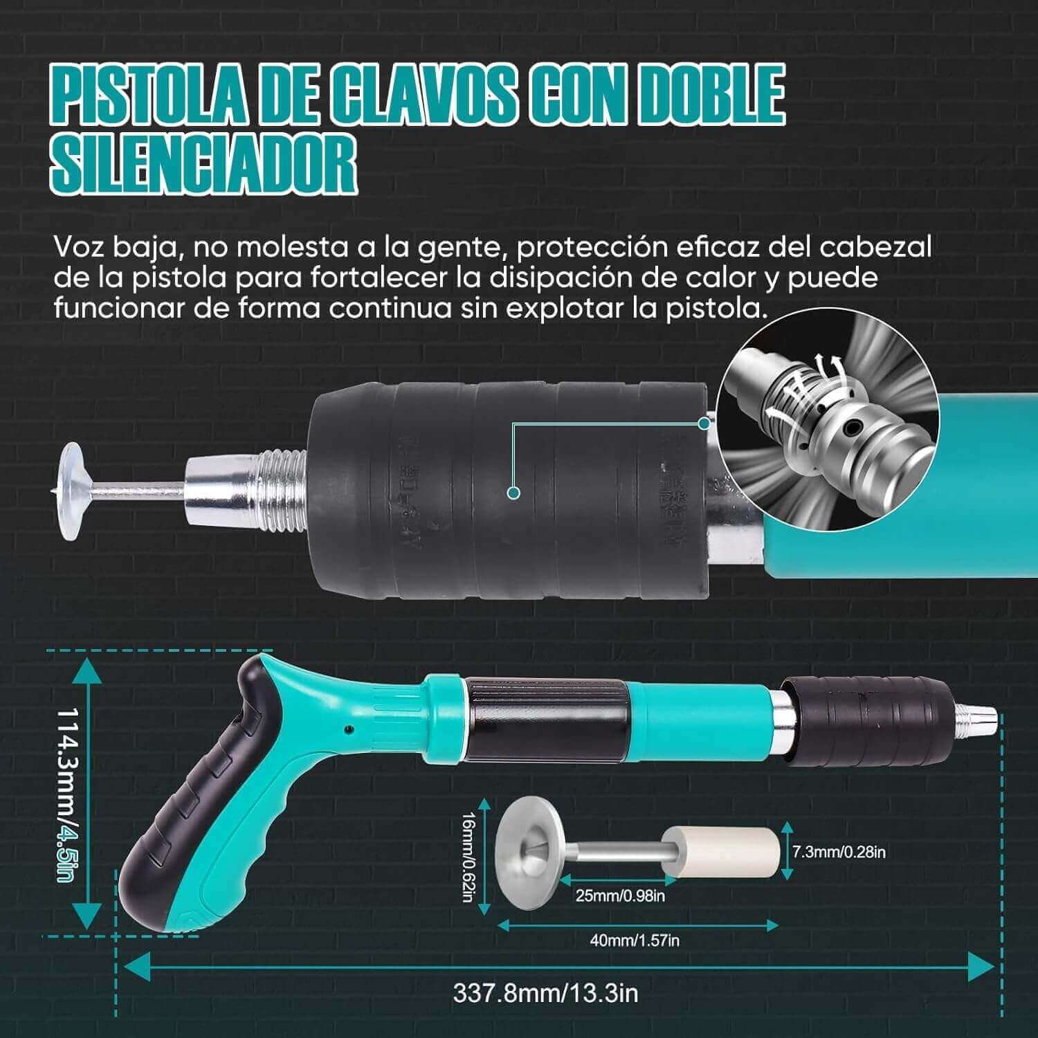 📌PISTOLA PROFESIONAL + 50 CLAVOS DE REGALO !!!😱⏱️💣🛒