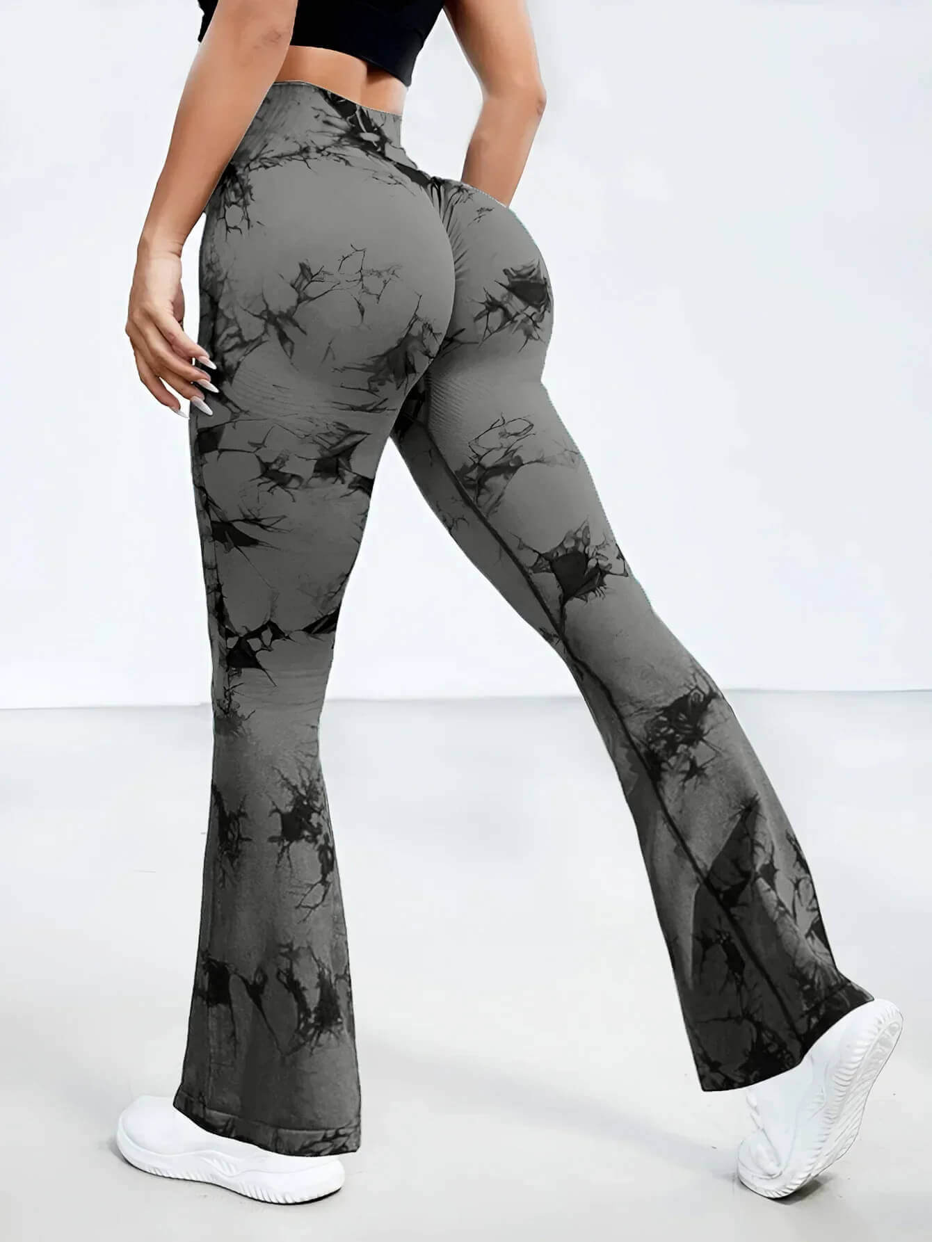 LEGGINGS ACAMPANADOS TIE DYE CON PUSH UP PARA MUJER 👖🧘‍♀️🏃‍♂️‍➡️